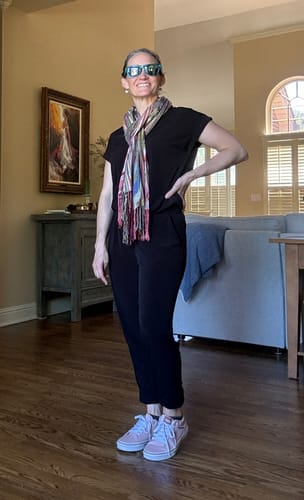 Customer photo review of Brigitte Brianna Blouse Tee & Street Joggers Set (BLACK)