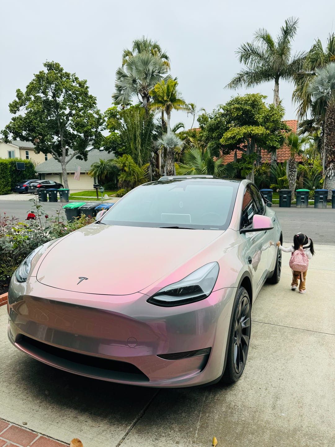 Customer photo review of Candy Metallic Gray Pink Vinyl Wrap