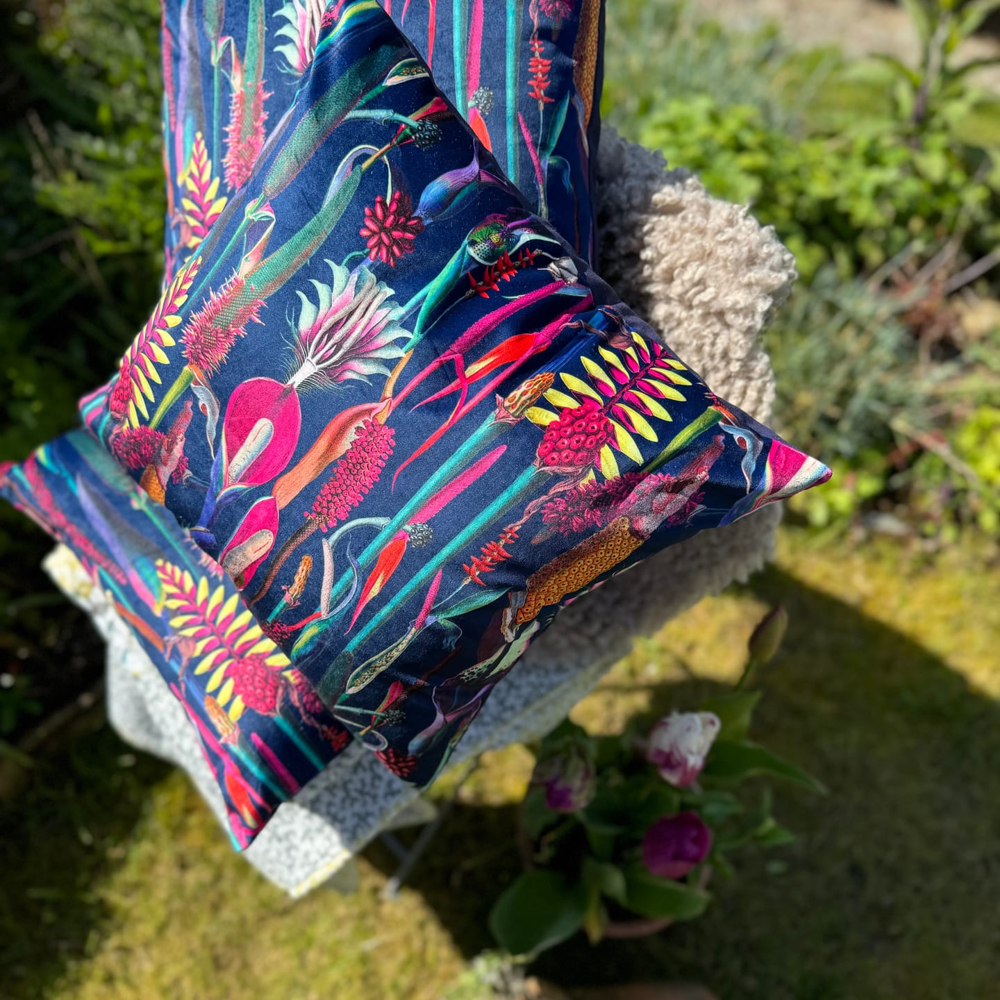 Customer photo review of Abstract Plants Digital Velvet Fabric