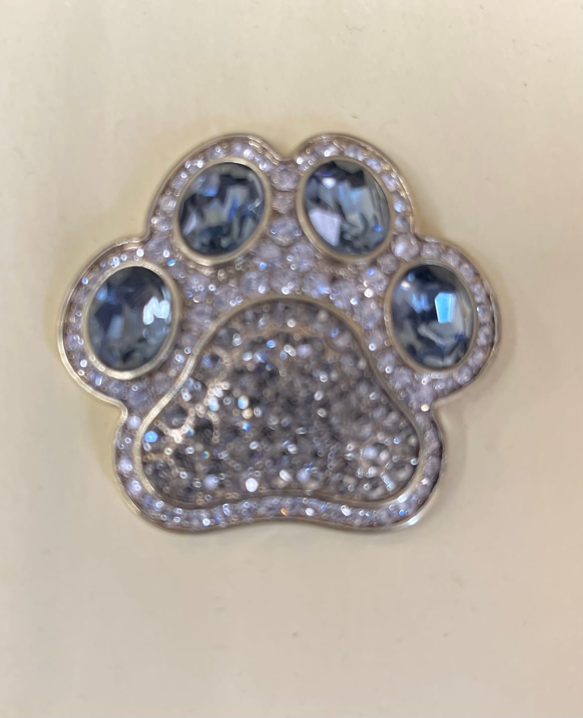 Customer photo review of HEIDI DAUS®"Pretty Paw Print" Crystal Paw Earring