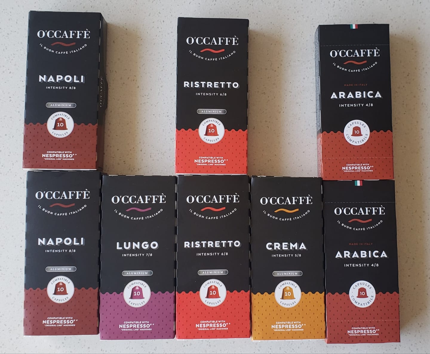 Customer photo review of Pack Occaffe 120 Cápsulas Aluminio Compatibles para Nespresso