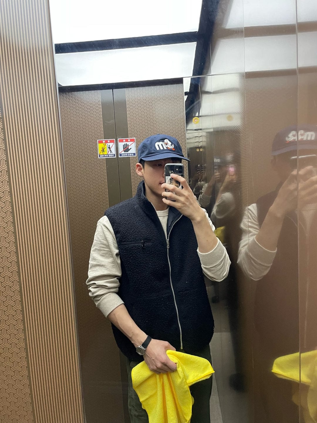 Customer photo review of Loopwheel Long Sleeve Cotton T-Shirt