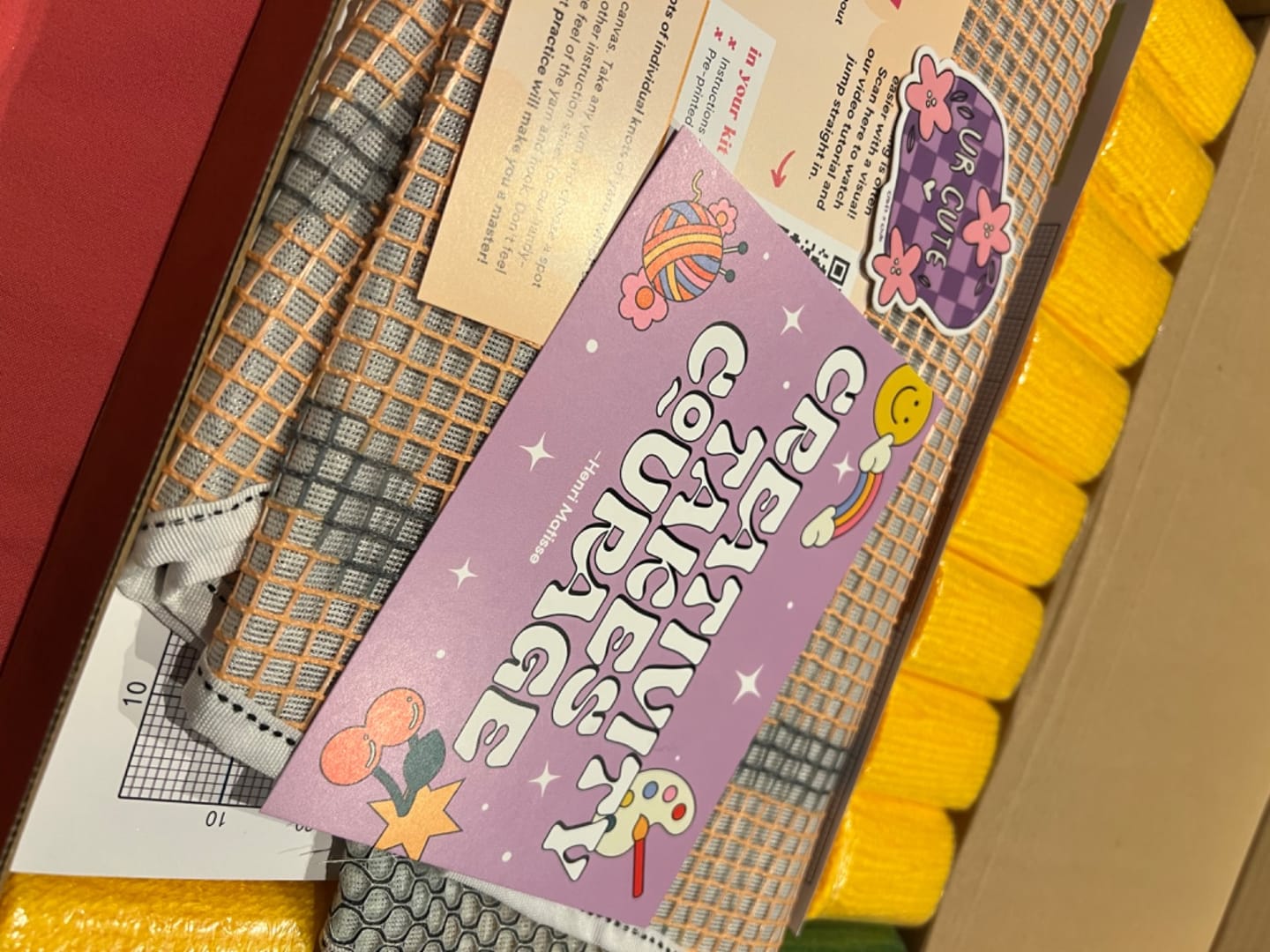 Customer photo review of PEACHY Rug Making Kit