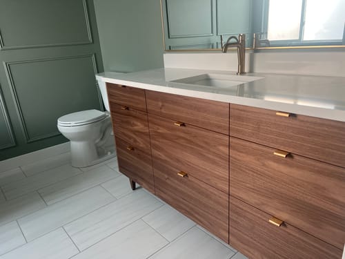 Customer photo review of Asher 60" American Black Walnut Bathroom Vanity