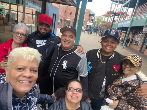 Customer photo review of Black Leather Trucker