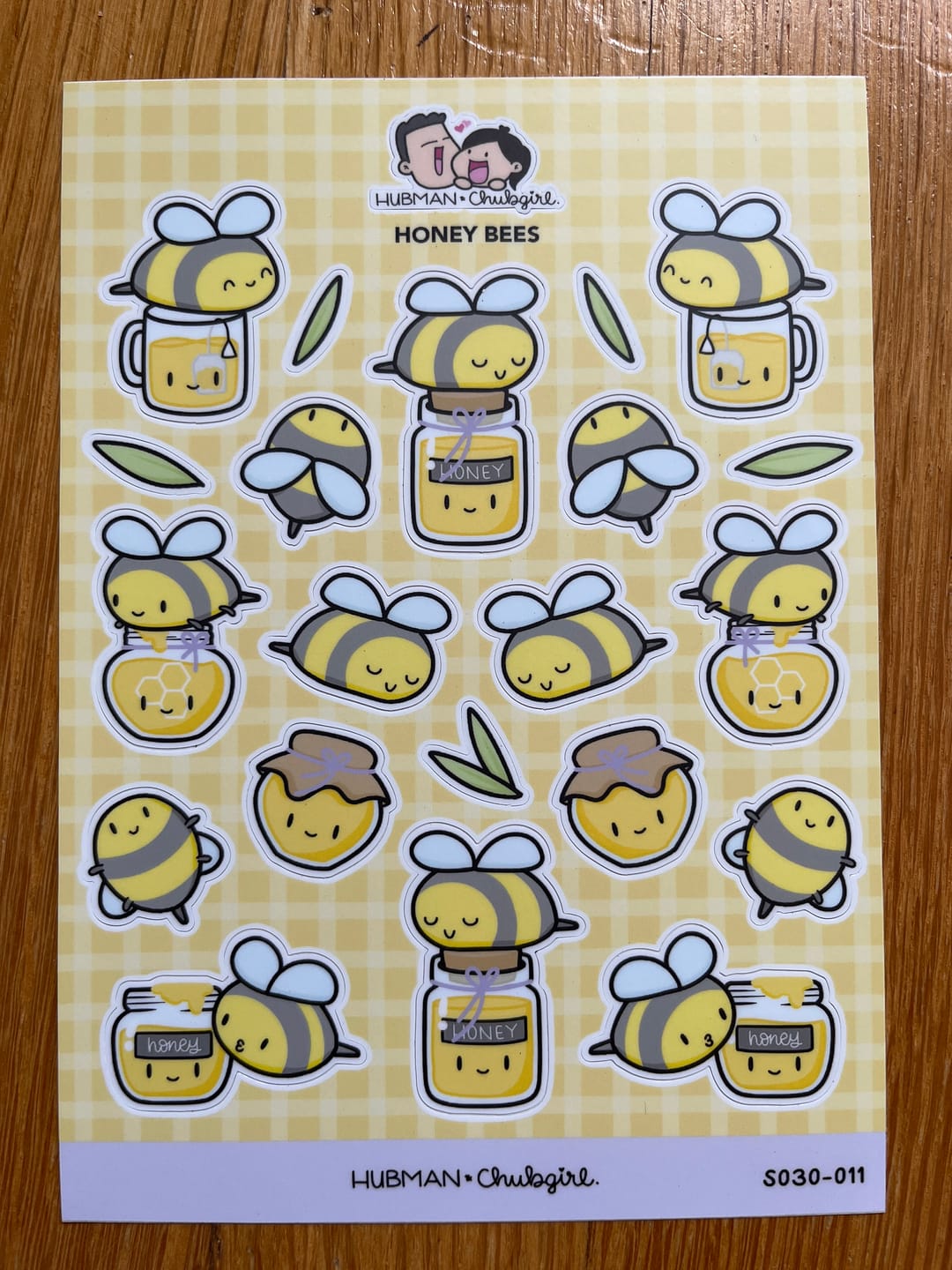 Customer photo review of Sticker Sheet - Honey Bees