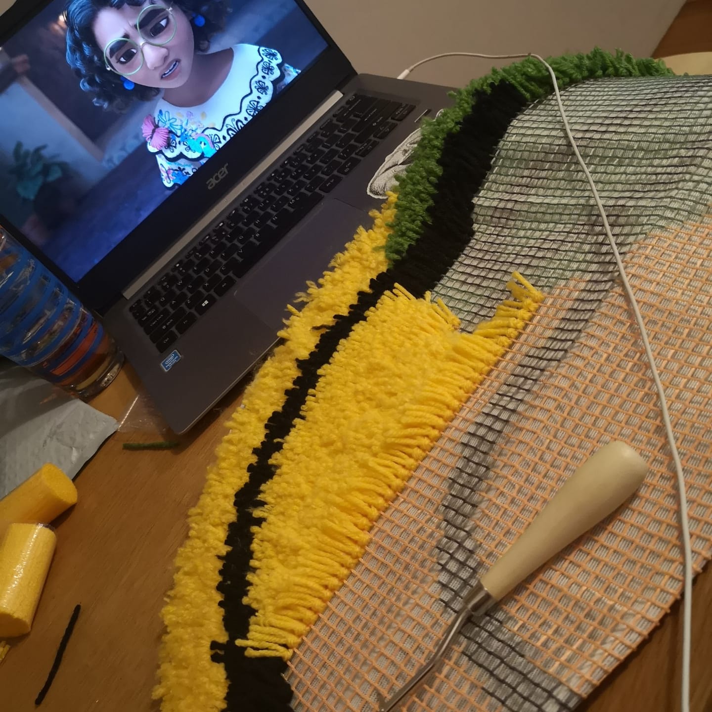 Customer photo review of PEACHY Rug Making Kit