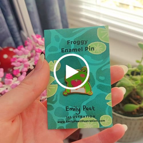 Customer video review of Custom Enamel Pins