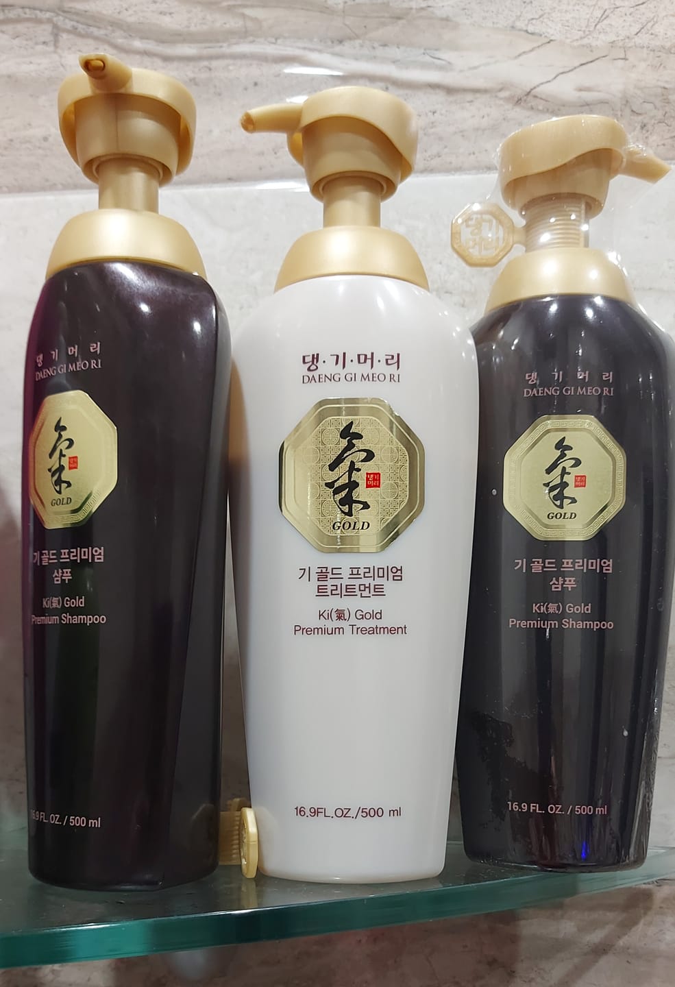 Customer photo review of Шампоан против косопад Златна енергия за увредена и тънка коса Doori Ki Gold Premium