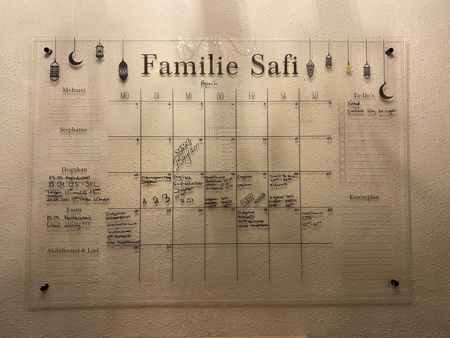Customer photo review of 5-Namen Familienplaner