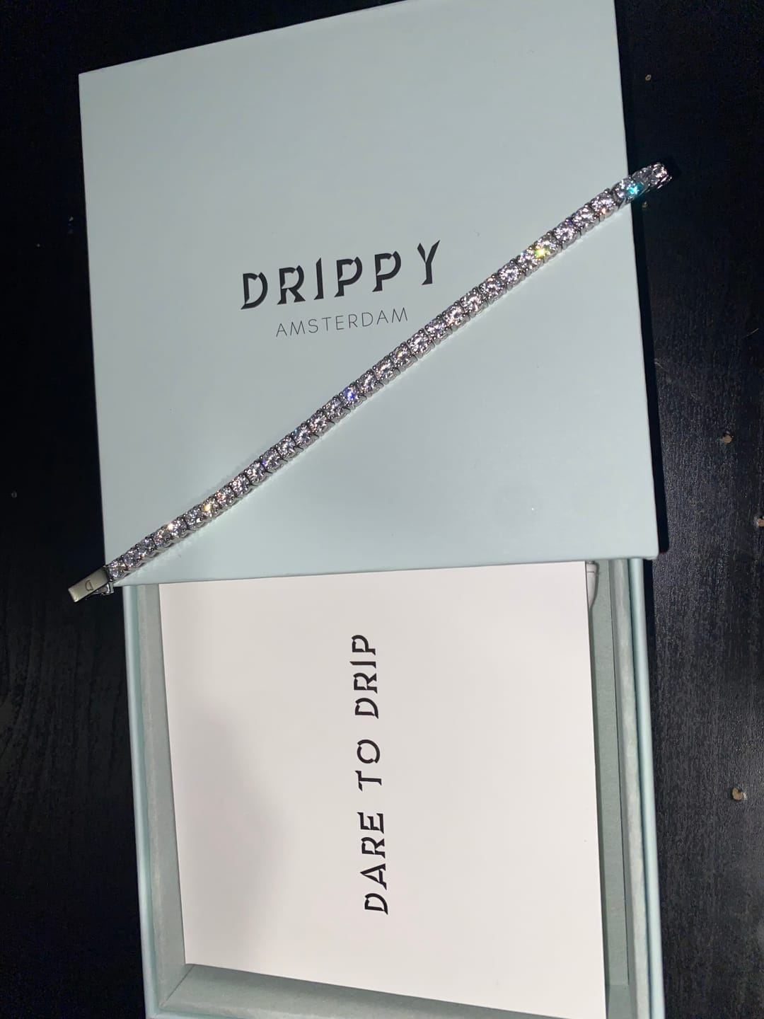 Customer photo review of TENNISBOY BRACELET. - 4MM WHITE GOLD
