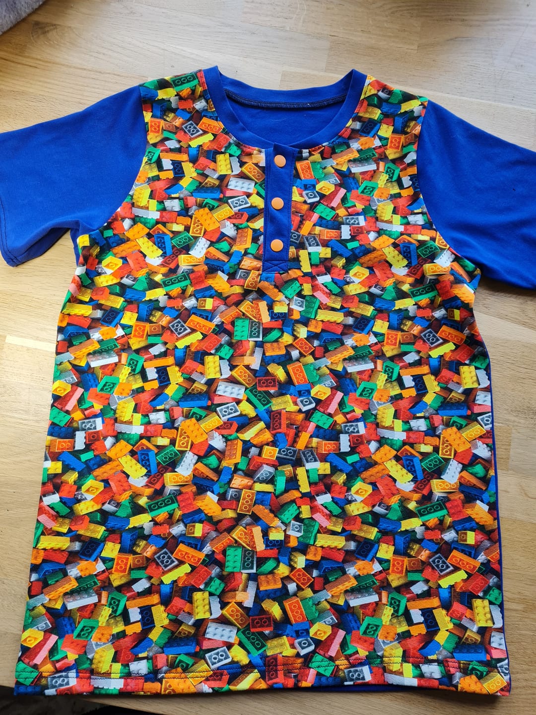 Customer photo review of Lego Blocks Cotton Jersey Fabric