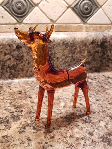 Customer photo review of Memorial Deer with Cremation Ash