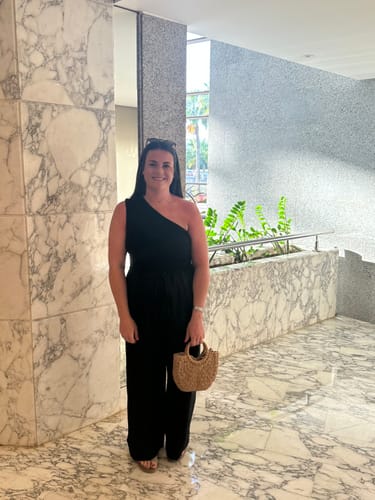 Customer photo review of High Waisted Wide Leg ‘Olivia’ Trousers