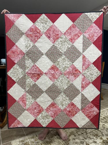 Customer photo review of Gingham Daydream Quilt | Digital PDF Pattern