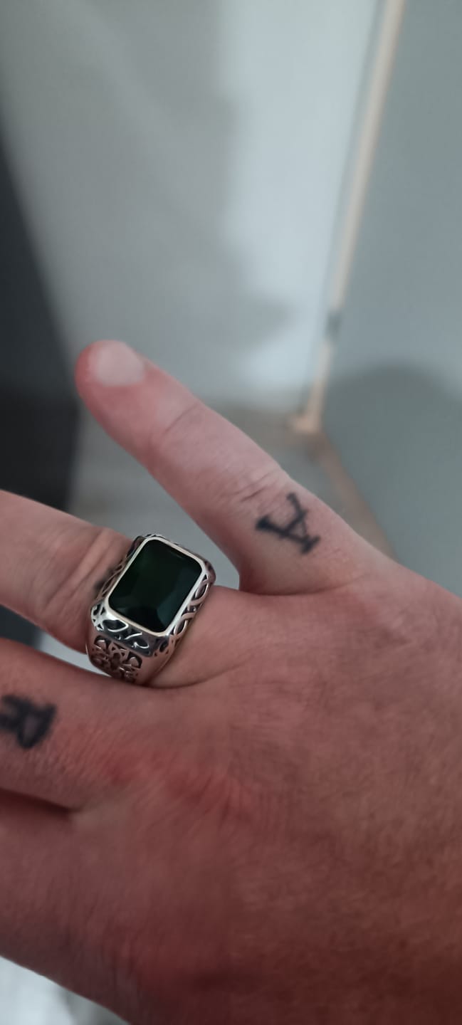 Customer photo review of GREEN GEM. - 925 SILVER