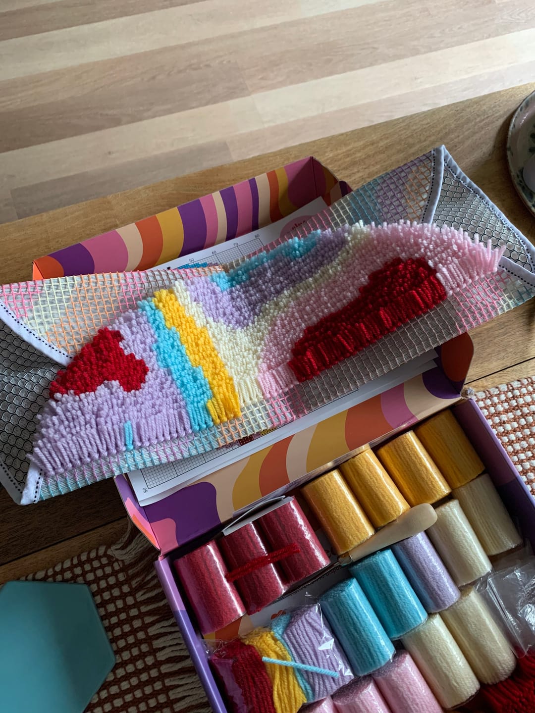 Customer photo review of PSYCHEDELIA Rug Making Kit