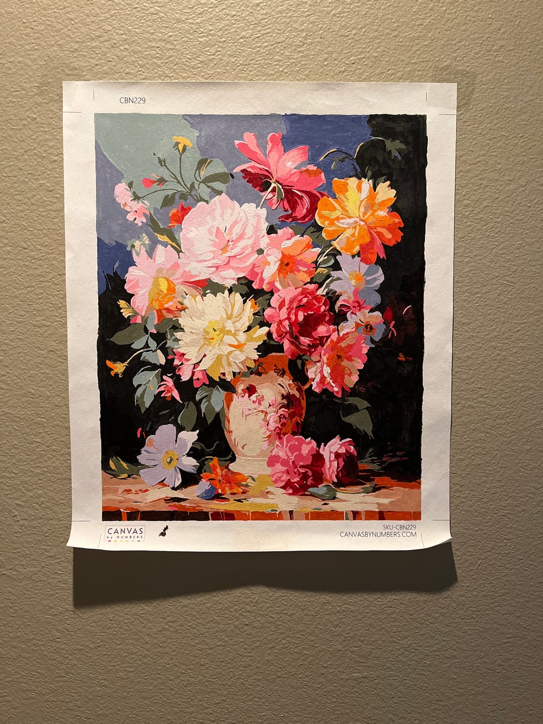 Customer photo review of Colorful Arrangement - Paint by Numbers