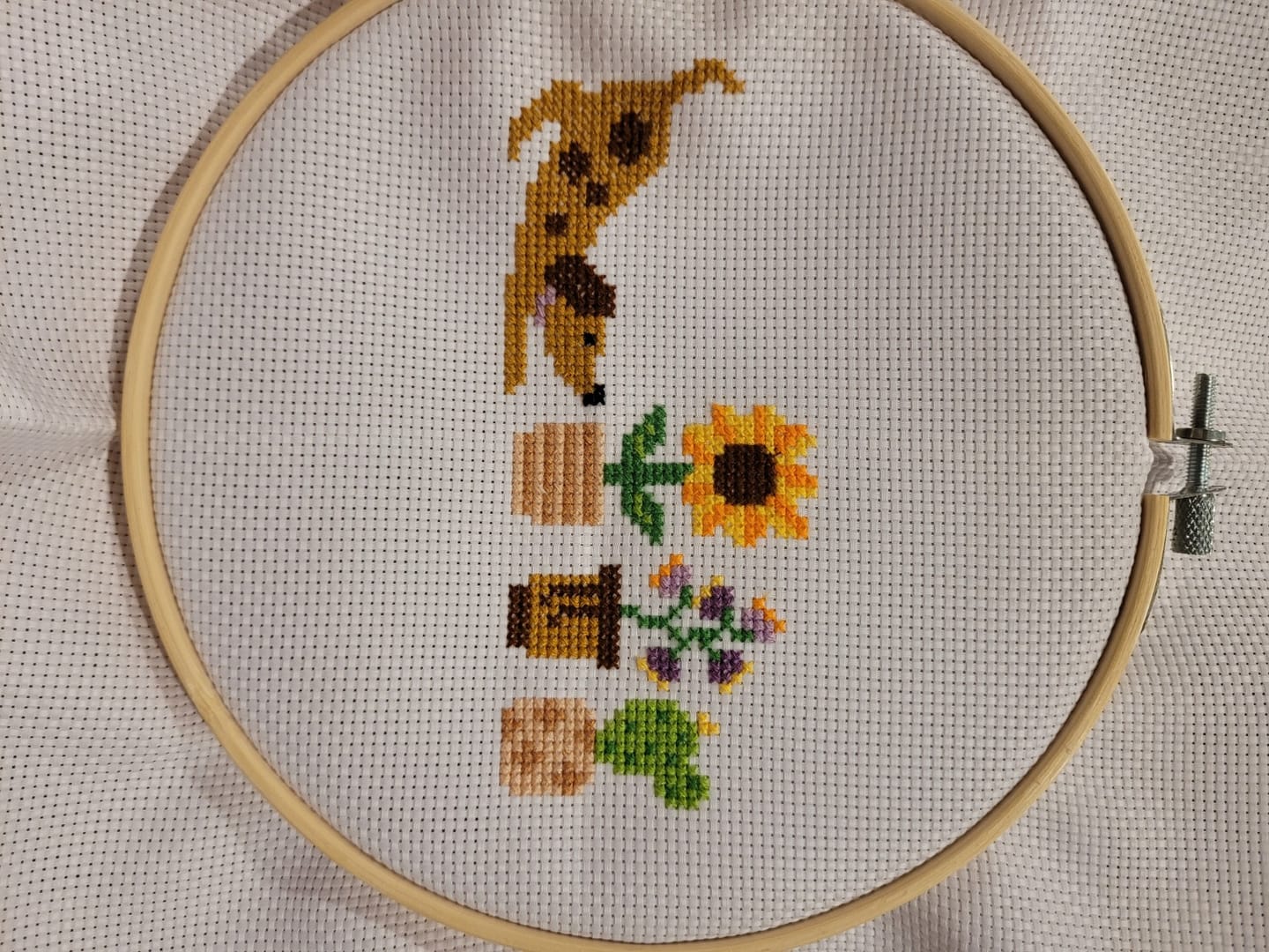 Customer photo review of PUP & PETALS Cross Stitch Kit