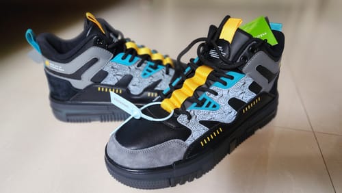 Customer photo review of Street Skate 2.0 Black Low Top Premium Flat Sole Sneakers