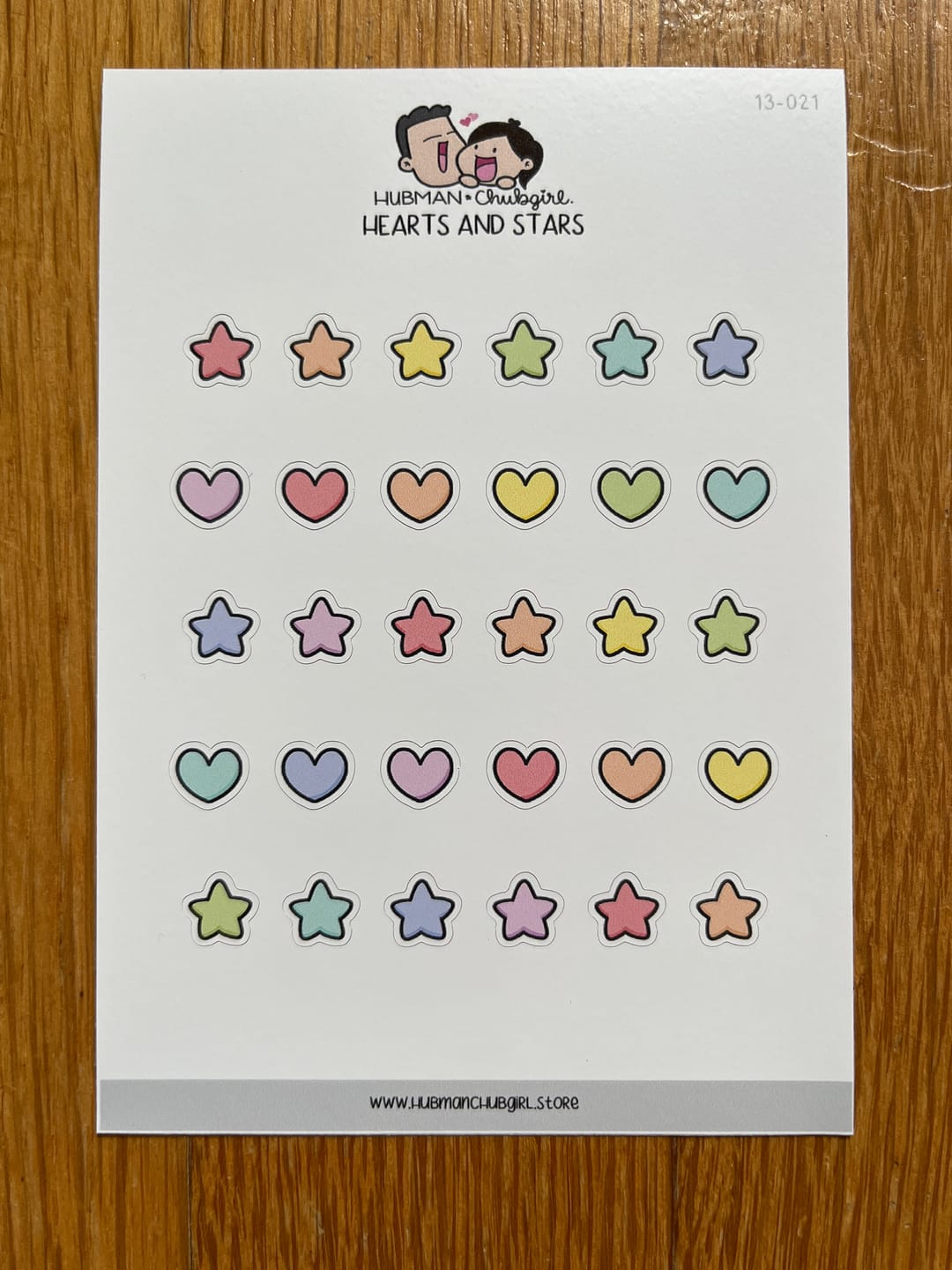 Customer photo review of Hearts and Stars Planner Stickers