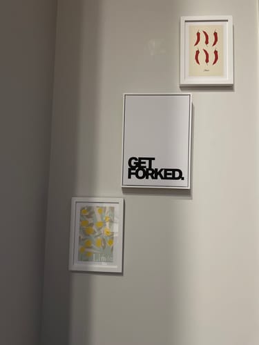 Customer photo review of Get Forked | Framed Canvas
