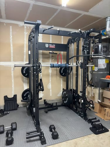 Customer photo review of Major Fitness B52 All-In-One Home Gym Smith Machine