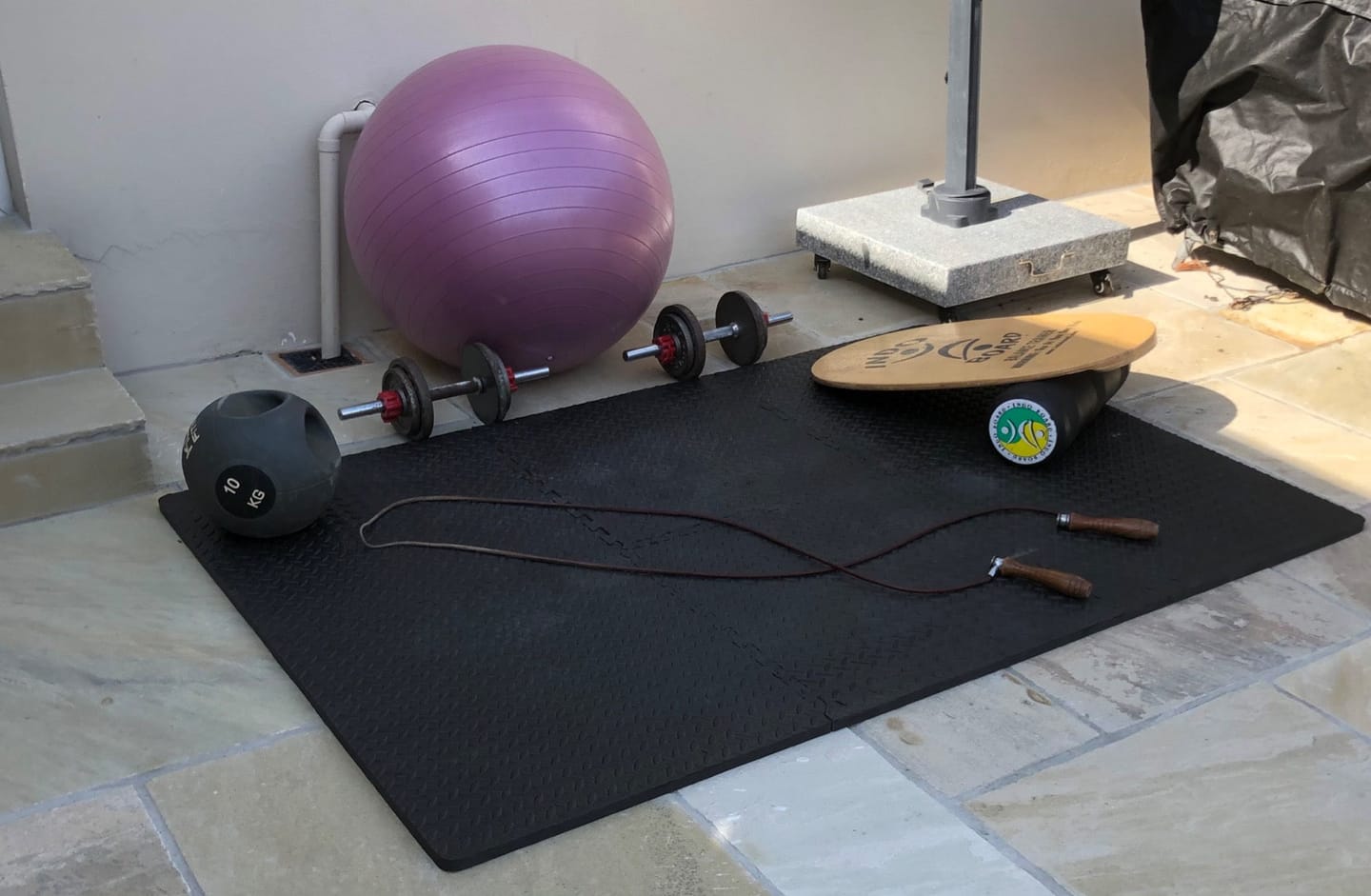 Customer photo review of Set de 6 Pisos Tatami MMA de Caucho para Entrenamiento
