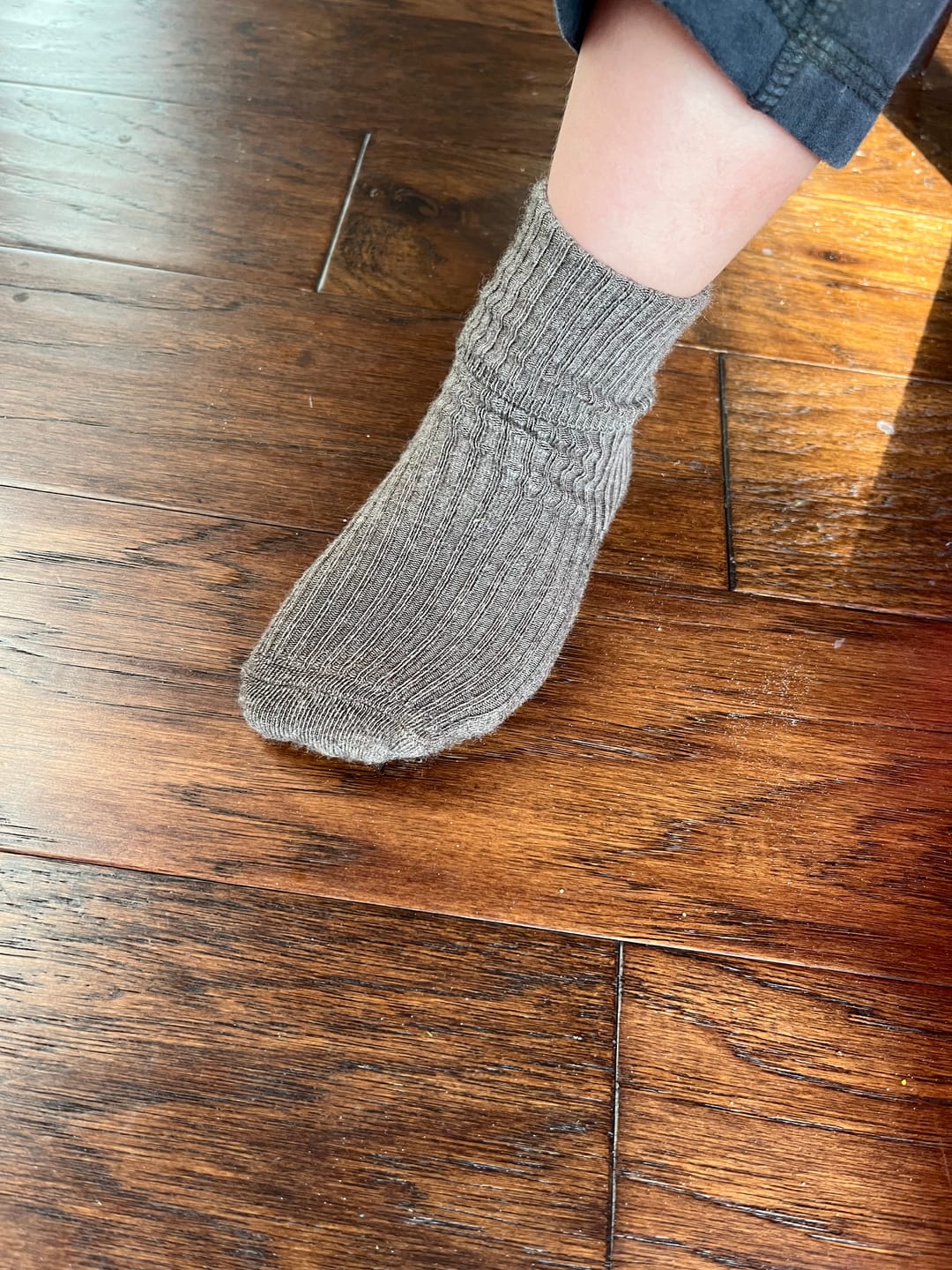 Customer photo review of Wool Socks, Baby and Toddler, Brown-Gray & White