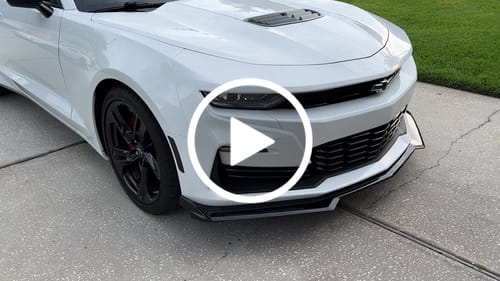 Customer video review of 6th Gen Camaro SS 1LE Facelift Front Splitter Lip