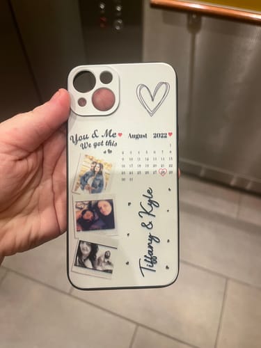 Customer photo review of Personalized Calendar The Day Our Journey Began Gift For Couples Phone Case