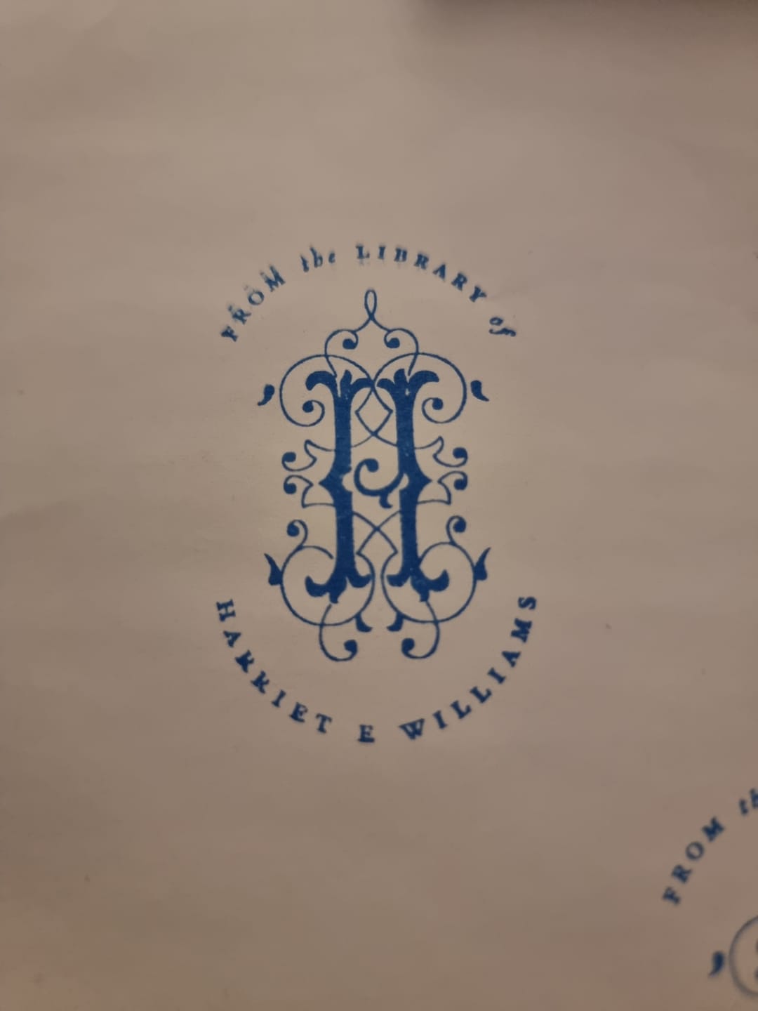 Customer photo review of Victorian - Personalised Bookplate Rubber Stamp