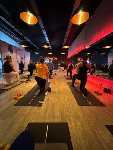 Customer photo review of Denim Trench Tie Waist