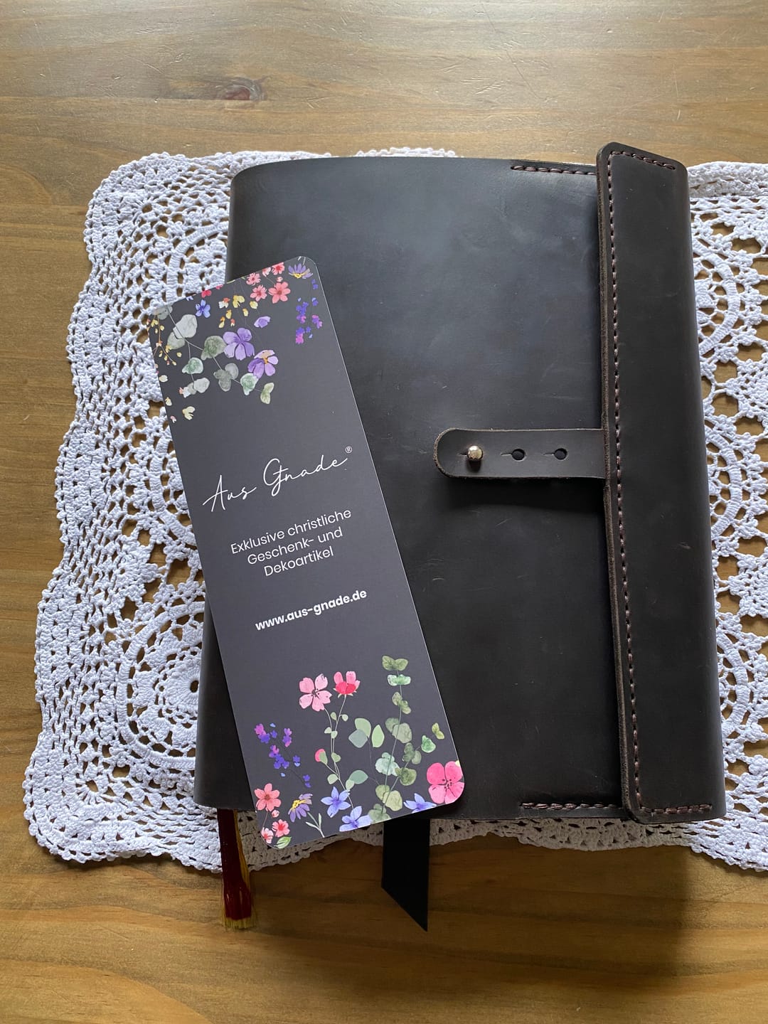 Customer photo review of Bibelhülle "Vario+" · echtes Leder · handmade Bibelhülle nach Maß