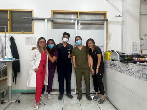 Customer photo review of 5-Pocket MoveTech® Scrub Top - Men / Forest Green