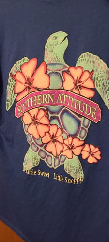 Customer photo review of Turtle Flower - Royal Blue
