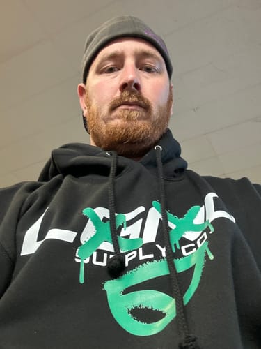 Customer photo review of Limited Hustle Heavyweight Hoodie