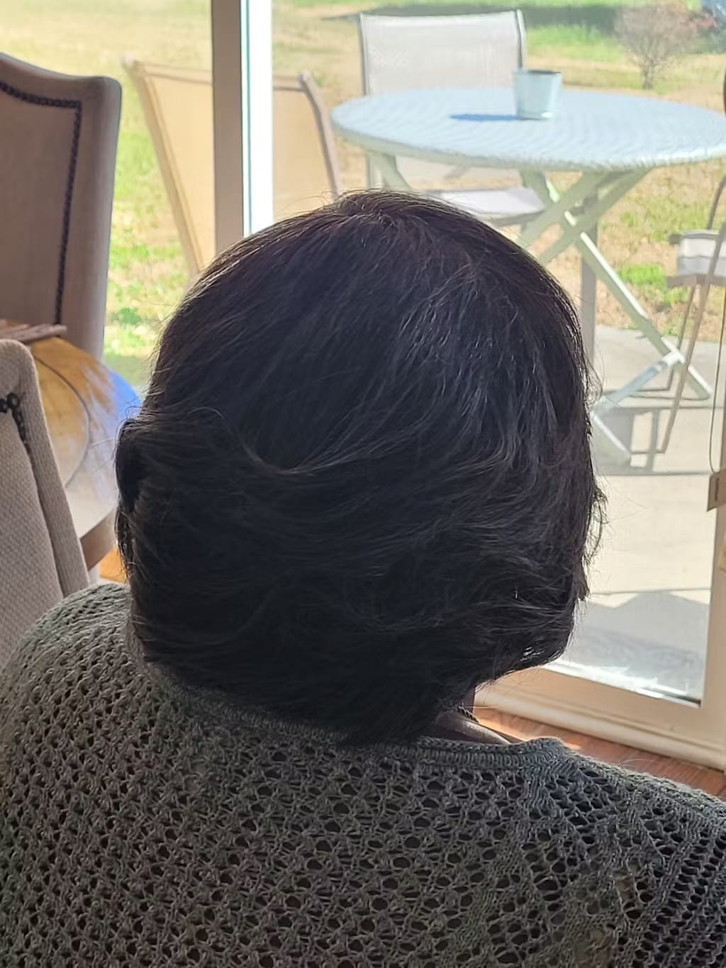 Customer photo review of Luvwin Salt And Pepper 5x5 Closure Pixie Cut Side Part Glueless Wig