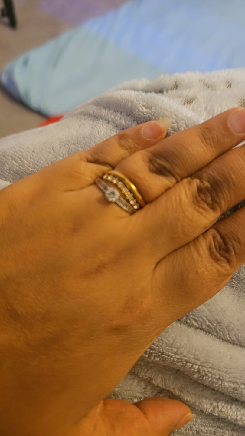 Customer photo review of Marissa White Crystal Layered Ring