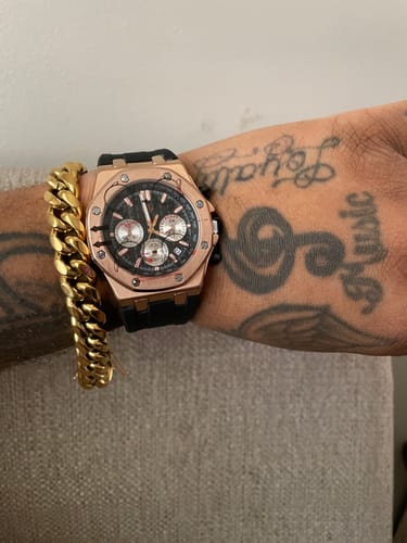 Customer photo review of 12mm Gold Premium Miami Cuban Bracelet