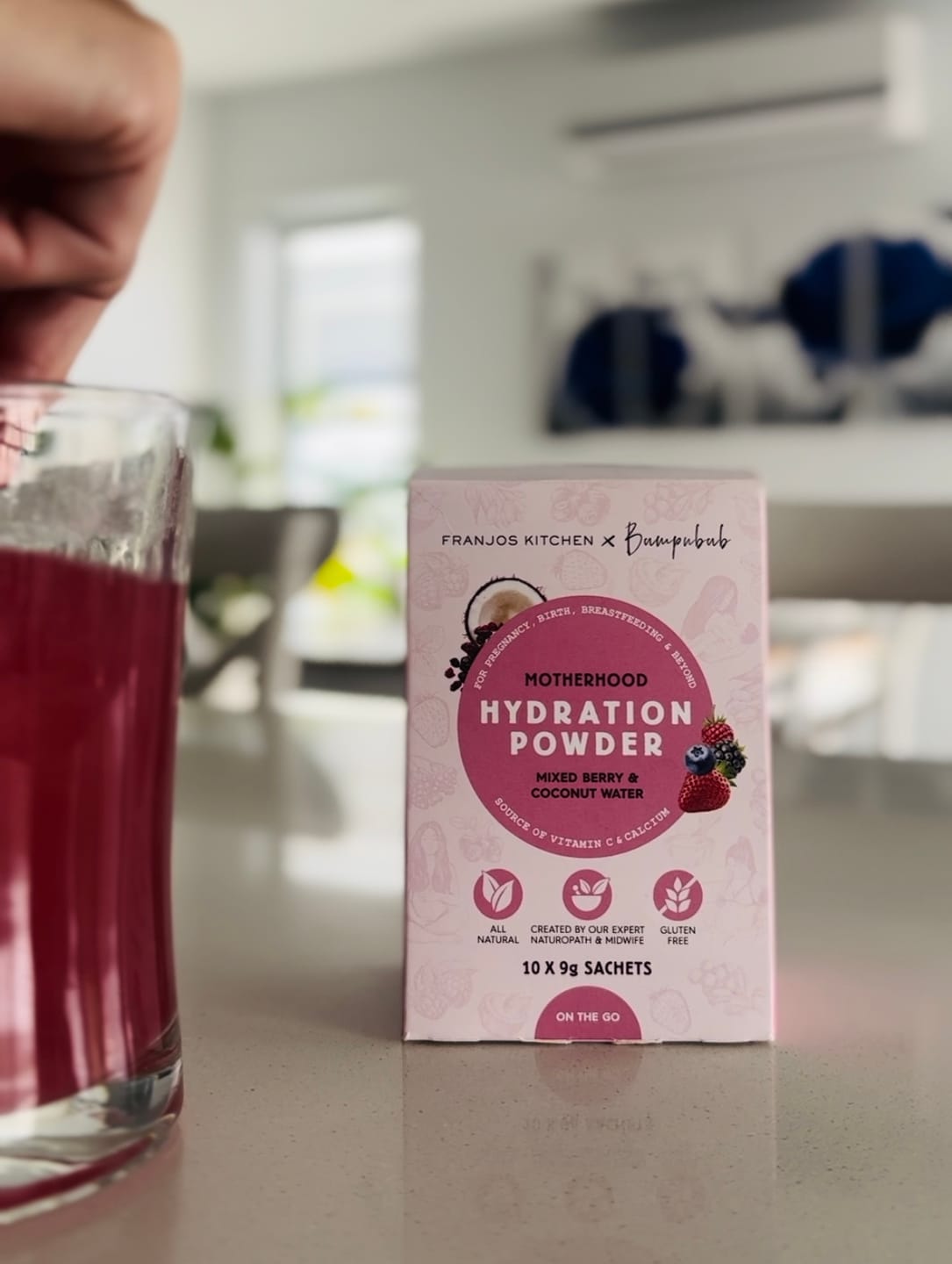 Customer photo review of On-the-Go Mixed Berry Motherhood Hydration Box