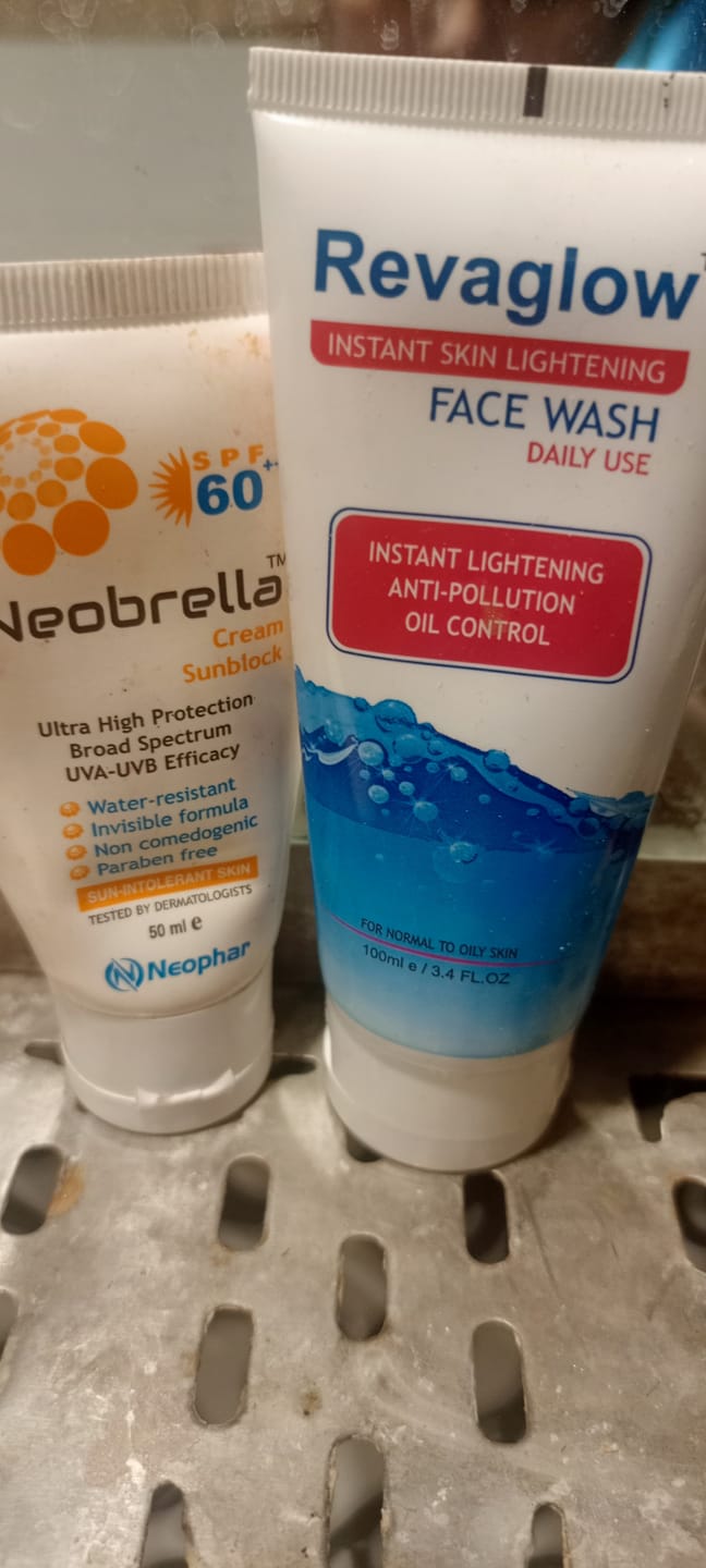 Customer photo review of Revaglow Instant Skin Lightening Face Wash