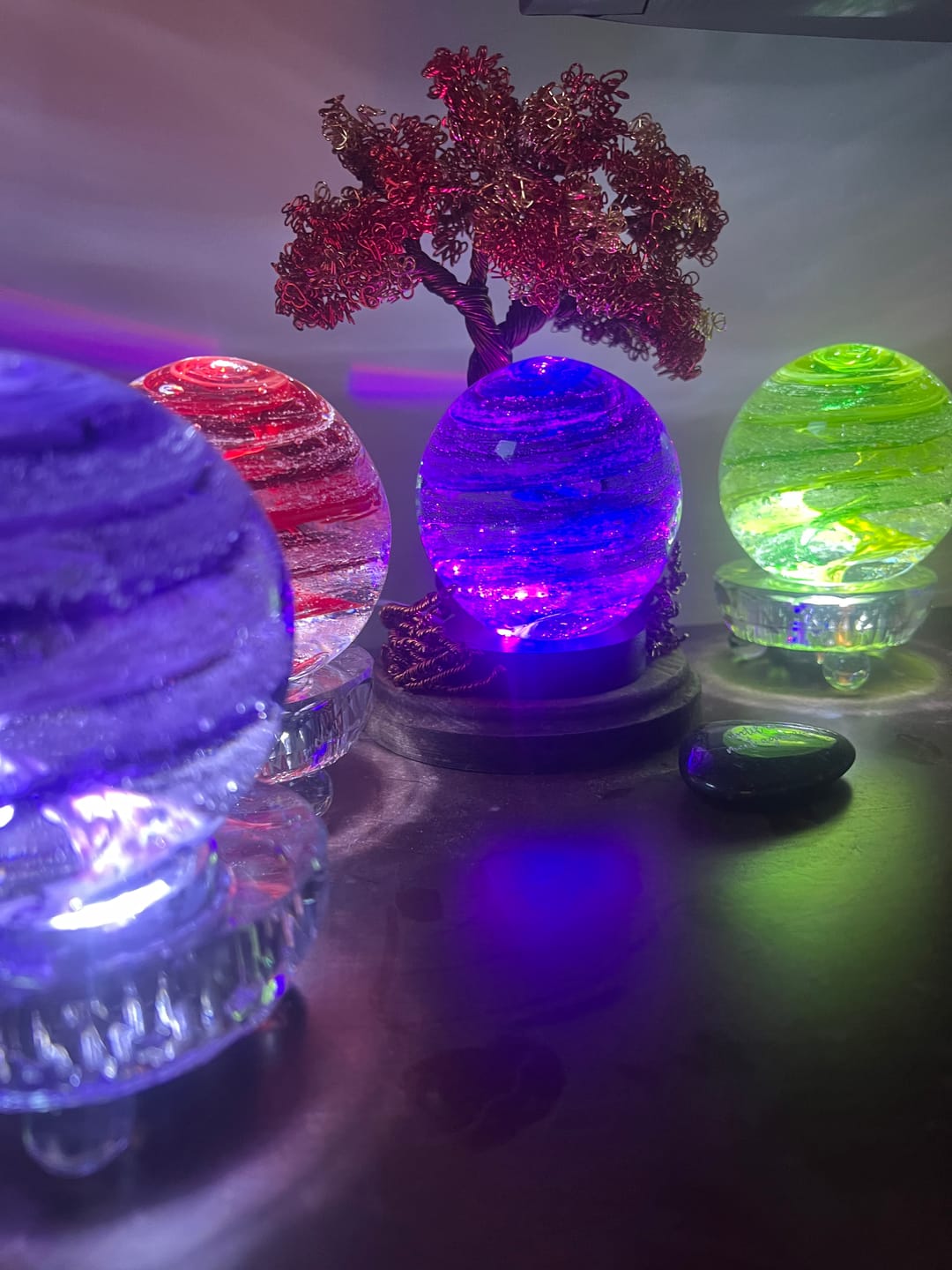 Customer photo review of Tranquil Swirl Paperweight with Cremation Ash