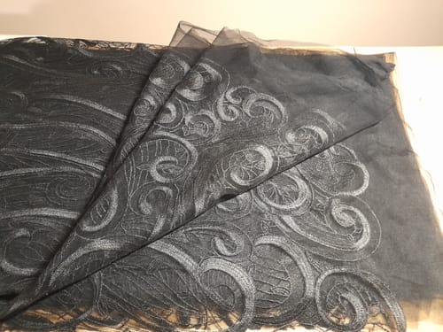 Customer photo review of LIVE Per 3 Metres, Embroidered Lace 'Dinner' 27 March, 24