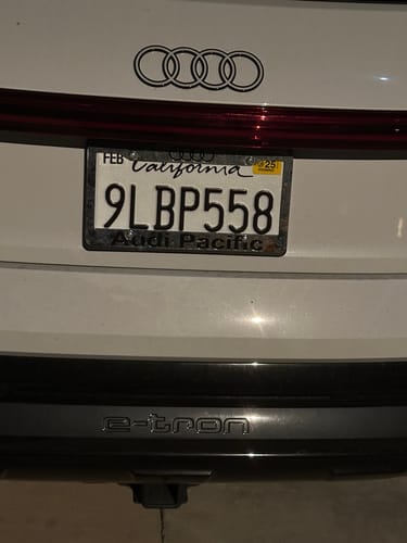 Customer photo review of 2011-2022 CALIFORNIA LICENSE PLATE DMV.CA.GOV - WHITE WITH BLACK TEXT 6"x12" (156.5mm x 305mm)