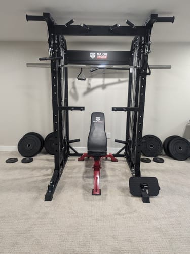 Customer photo review of Major Fitness B52 All-In-One Home Gym Smith Machine