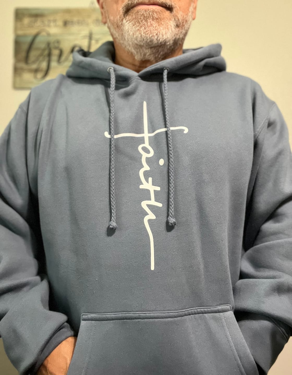 Customer photo review of Faith Cross Hoodie