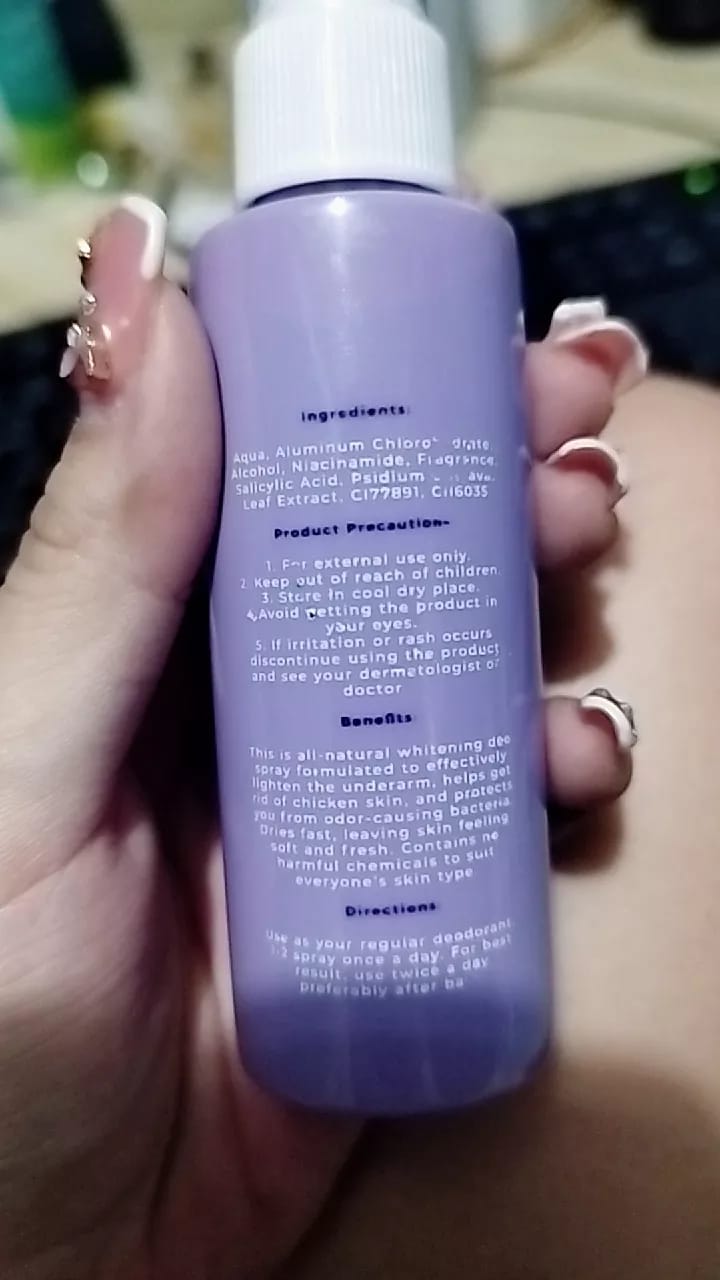 Customer photo review of KILI-KILI FIED Deodorant Spray By Sachzna