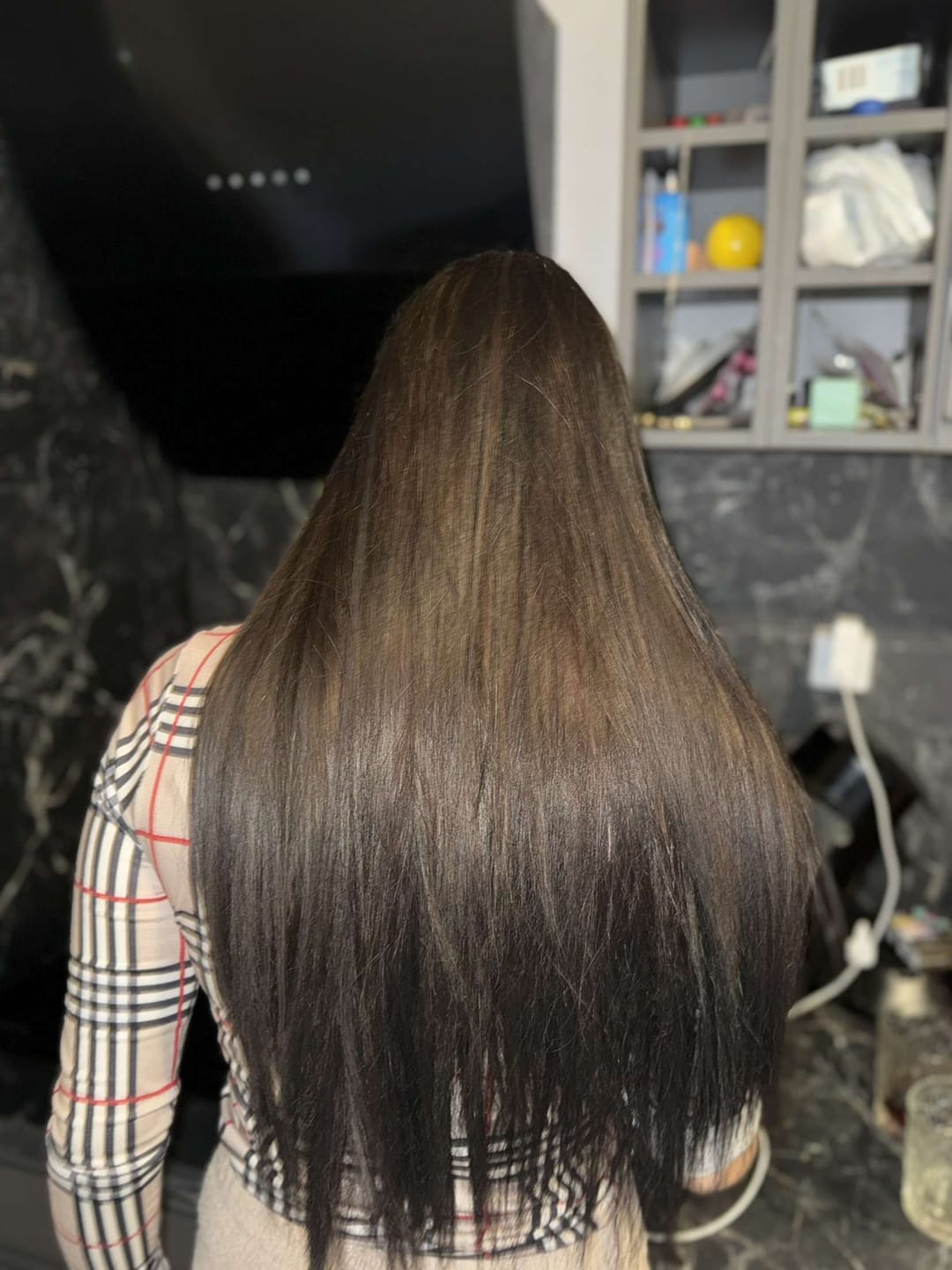 Customer photo review of Lissage Au Tanin Salvatore Blue Gold