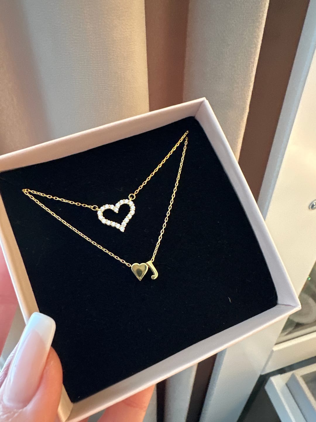 Customer photo review of Herz Buchstabenkette